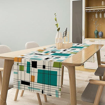 Mid Century Geometric Table Runner, Table Runners - Image 2