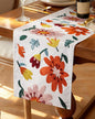 Canvas Embroidered Narrow 13"x 60" Table Runner, Colorful Flower | Exquisite by Kokaaee