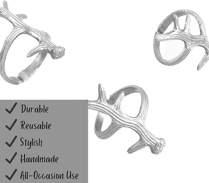 Set of 12 Antler Napkin Rings for Dining Table Décor - Image 8