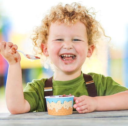 Aodaer 300 Pack 8 oz Paper Cups Disposable Ice Cream Bowls Dessert Cups Sundae - Image 6