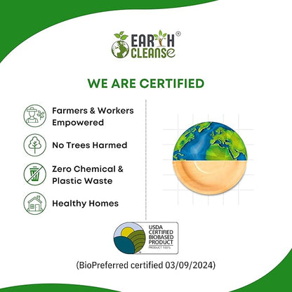 Compostable Palm Leaf Plates 6 Inch Square (75 Pack) | Disposable Biodegradable Plates Like Bamboo & Wooden | Microwave & Oven Safe | Eco-Friendly