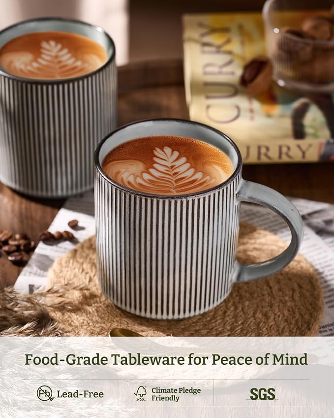 famiware Coffee Mug Set for 4, Star 16 oz Catering Mugs Cup Set - Image 2