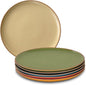 Mora Ceramic Artisan Matte Dinner Plates Set of 6, 10 inch Dish Set - Microwave, Oven, and Dishwasher Safe, Scratch Resistant, Modern Rustic Dinnerware- Kitchen Porcelain Serving Dishes