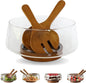 Large Glass Salad Bowl Set by WoodWhisk