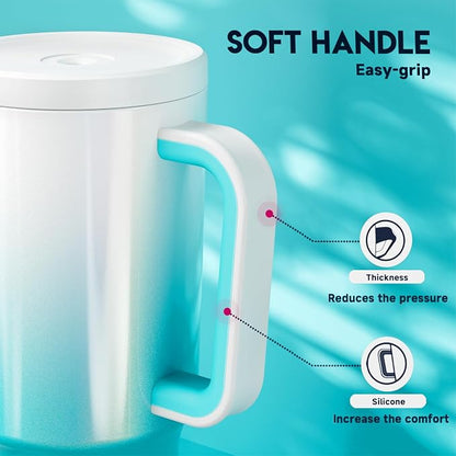 Meoky 30 oz Tumbler with Handle, Tumbler with Lid and Straw, Insulated - Image 7