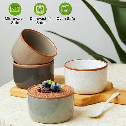 Morandi Color Ramekins Set of 6, 6 oz Creme Brulee Ramekin Oven Safe, Porcelain - Image 2