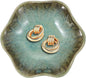 uxcell 1Pcs Ceramics Jewelry Plate, Lotus Leaf Shape Key Holder Bowl for Entryway Table Decor Small Ring Tray Dish Gift for Women Girlfriend, Grass Green