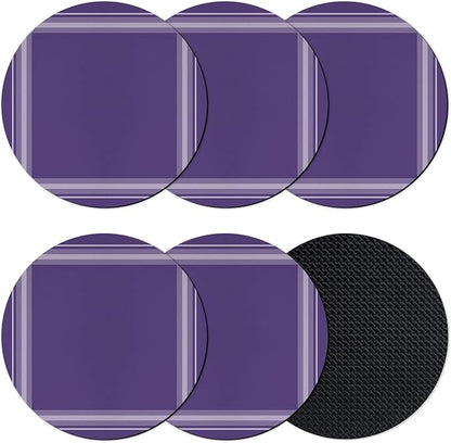 Vintage Purple Coasters Set of 6 Absorbent Coasters by Unknown