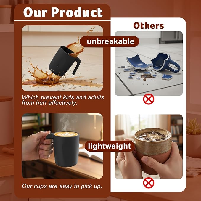 Wheat Straw Coffee Mugs 16 OZ, Unbreakable Drinking Cups - Image 6