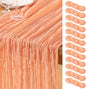 DeZerlor Peach Cheesecloth Table Runners 12 Pack Summer Boho Runners | by DeZerlor