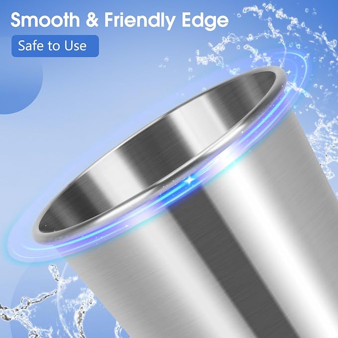 Stainless Steel Cups for Kids and Toddlers Stackable, 12oz Stainless Steel Kids - Image 4