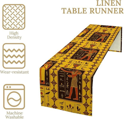 Vintage Ancient Egypt Table Runner Mysterious Old Egypt Theme Egyptian Culture - Image 4