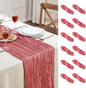AGIRL 12 Pack Rose Cheesecloth Table Runner 10FT Boho Gauze Home Decor | Rustic by AGIRL