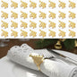 100 Pcs Gold Napkin Rings Bulk Delicate Napkin Holder for Dining Wedding Party Banquet Table Decroration Christmas and Daily Use