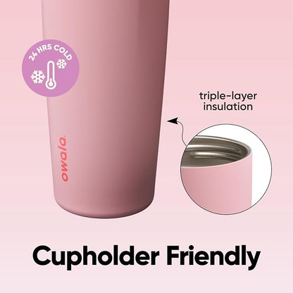 Owala FreeSip Sway Stainless Steel Water Bottle 30 oz Angel Food Cake - Image 4