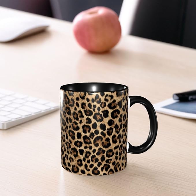 Leopard Print Coffee Mug 11 Ounce Mugs Ceramic Tea Cup Drinking Water Cups | - Image 7