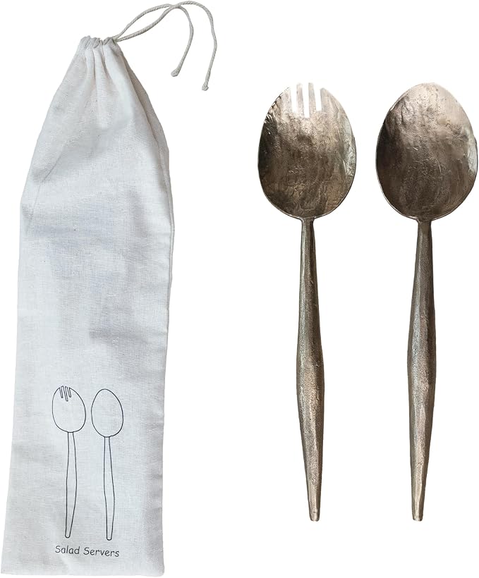 Creative Co-Op Forged Salad Server Set, Electroplated Finish by Unknown