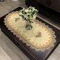 Coffee Tablecloth for Living Room Center Table Doilies Embroidery Lace by COMFEELING