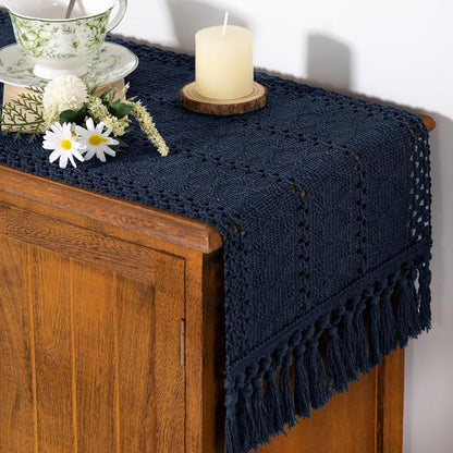Boho Table Runner Summer Farmhouse Rustic Dining Dresser Scarf Home Decor | by Socomi