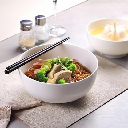 40 oz Off White Ceramic Soup Bowls, Ramen Bowls, Pho Bowls Set of 4, 7 Inch - Image 5
