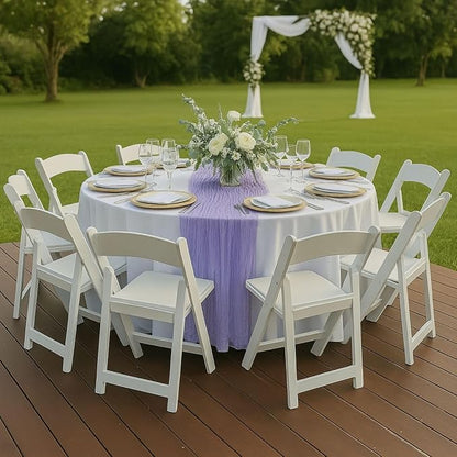 3 Pack Lilac 10FT Purple Cheesecloth Table Runner –120 Inch Boho Gauze Table - Image 5