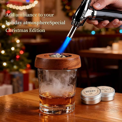 Cocktail Smoker Kit, for Bourbon Whiskey Drink, Whiskey Smoker Kit, Old Fashioned Drink Smoker with 4 Flavors Wood Chips, for Men, Dad, Husband