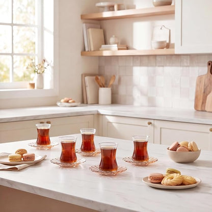 Karaca Luna 12-Piece Turkish Tea Cups - Image 5