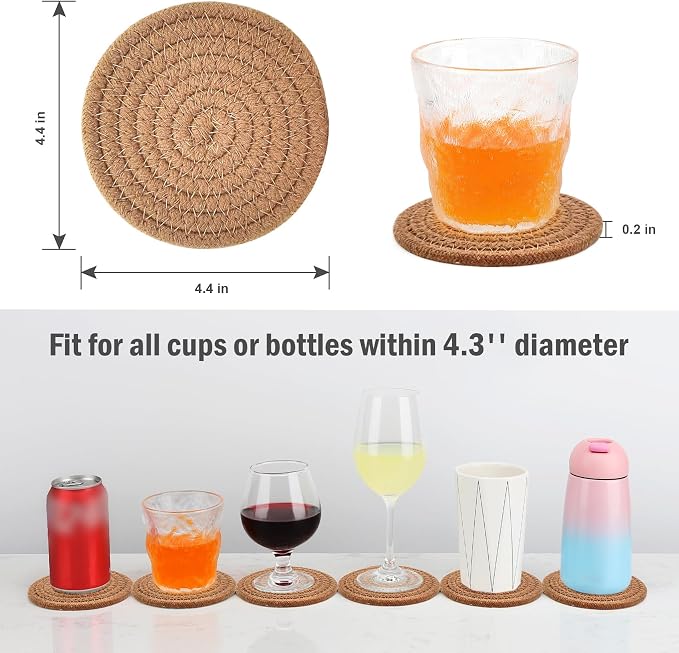 ABenkle 8 Pcs Drink Coasters - Image 2