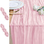 Cheesecloth Table Runner 10FT 2Pcs Blushing Pink Boho Gauze Runners | Cheese by Xiomot