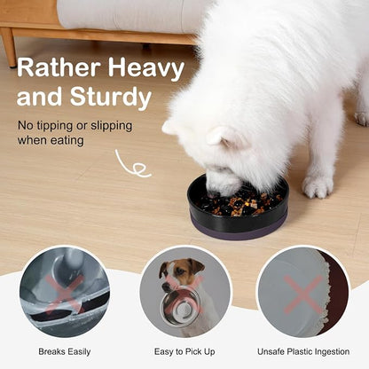 Sted Ceramic Slow Feeder Dog Bowls - Image 2