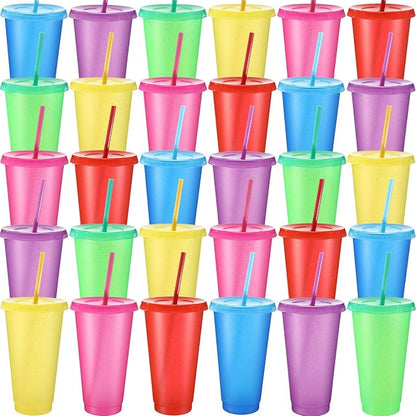 Honeydak 30 Pack Tumbler with Straw and Lid Bulk Cups by Honeydak