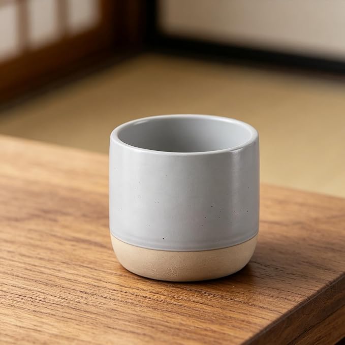 Japanese Ceramic Mug, Vintage Tea Cup, 8oz Cup, No Handle Drinking Cup - Image 2