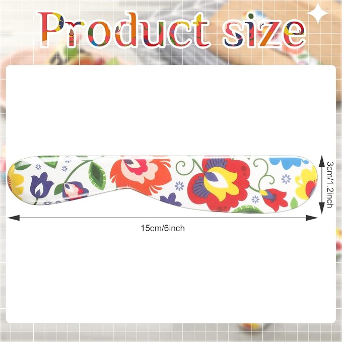 Eaasty 6 Pieces Butter Spreader 6 Inch Plastic Butter Knife Colorful Cheese - Image 2