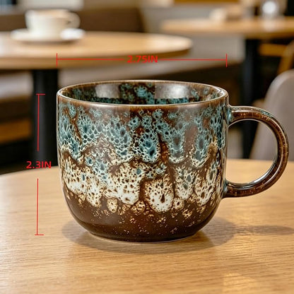 Ceramic Espresso Cups 5oz Small Modern Coffee Cup Thick Walled, Matcha Cups - Image 3