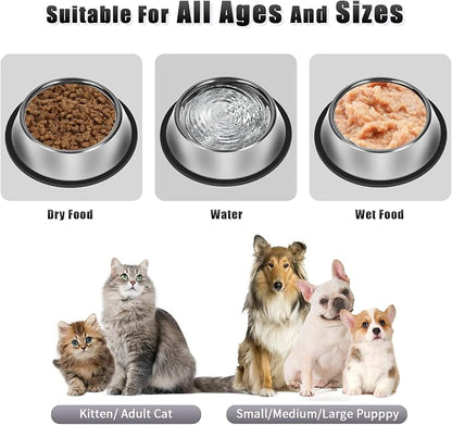 3Pcs Stainless Steel Dog Bowls Set - Image 6