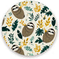 Coasters for Drinks Coaster Drink Set Decorative Coffee Table Desk Cup Mat Spring Cute Cork Bar Backing Round Home Decor Cute Sloths Leaves White16