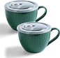 24oz Soup Mug with Handle & Lid, Microwave Soup Bowl/Cup, Ice Cream and by Hoilse
