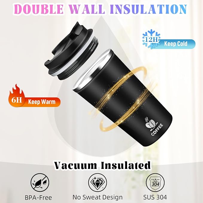 17oz Insulated Travel Coffee Mug - Image 5