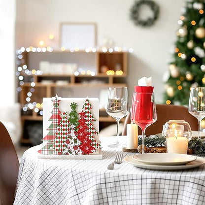 Buffalo Check Christmas Tree Napkin Holder - Image 4