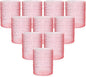 YOUBET 24PCS Plastic Drinking Glasses - 14OZ Pink Hobnail Drinkware Glasses - by YOUBET