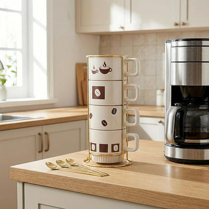 Stackable Coffee Mug Sets of 4 - Image 5