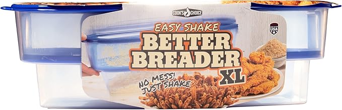 COOK'S CHOICE XL Original Better Breader Bowl 16" Mess-Free Breading Tray | - Image 6