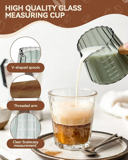 2 PCS Espresso Measuring Cup 6 Oz, Espresso Glass Cups - Image 6
