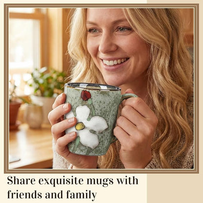 Maxdot 12oz Ceramic Coffee Mugs, Glazing Process Coffee Cup - Image 7