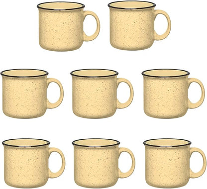 Set of 8 Ceramic Campfire Mugs – 15 Oz, Camping – Customizable by GiftsbyDesign