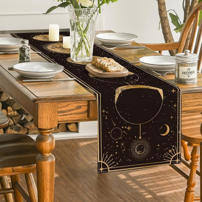 Artoid Mode Astrology Moon Magic Art Table Runner, Seasonal Mystical Gothic - Image 4