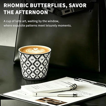 YQ&AMK 8.79oz Hand-Painted Butterfly Ceramic cups - Image 6