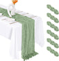 6 Pack Sage Green Cheesecloth Table Runner 20 x 120 Inch Gauze Table Runner by Unknown