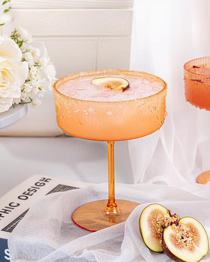 Ciaell 12 Pack Amber Plastic Martini Glasses - Image 9