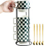 Miamolo Coffee Mugs with Stand and Spoons, Stacking Space-saving | 11oz by Miamolo